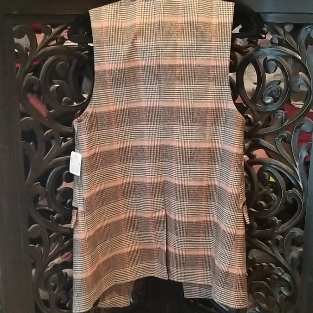 NWT Free People Houndstooth Vest Velvet details XS - Picture 5 of 10